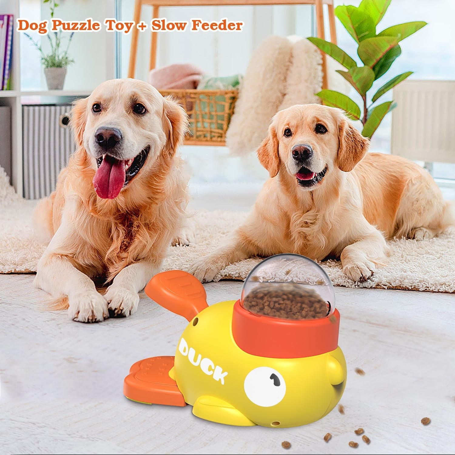 Engaging Duck-Shaped Dog Puzzle Treat Dispenser for Fun and Healthy Feeding