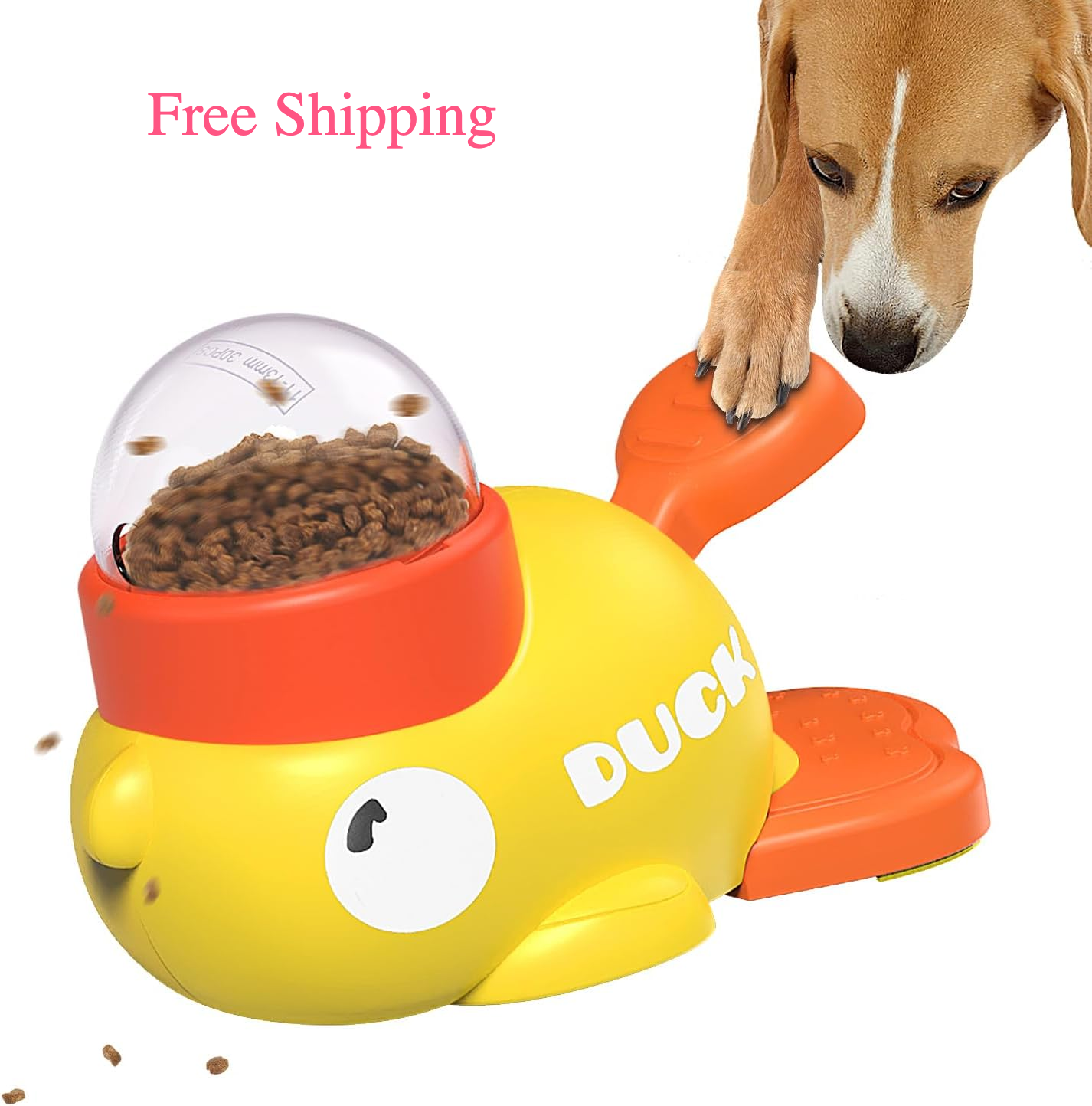 Engaging Duck-Shaped Dog Puzzle Treat Dispenser for Fun and Healthy Feeding