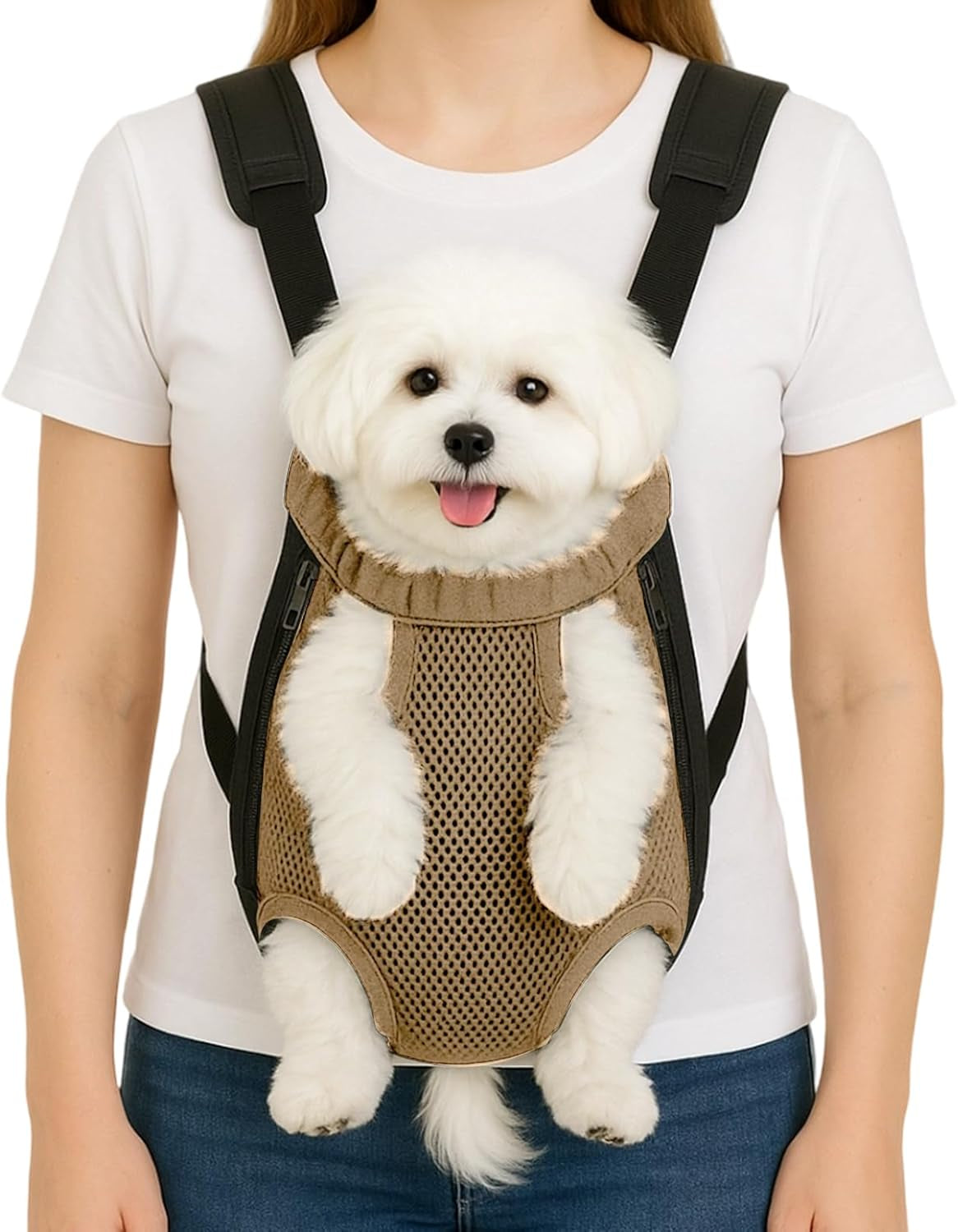 Ultimate Comfort Adjustable Dog Carrier Backpack - Your Perfect Companion for Outdoor Adventures with Your Furry Friend