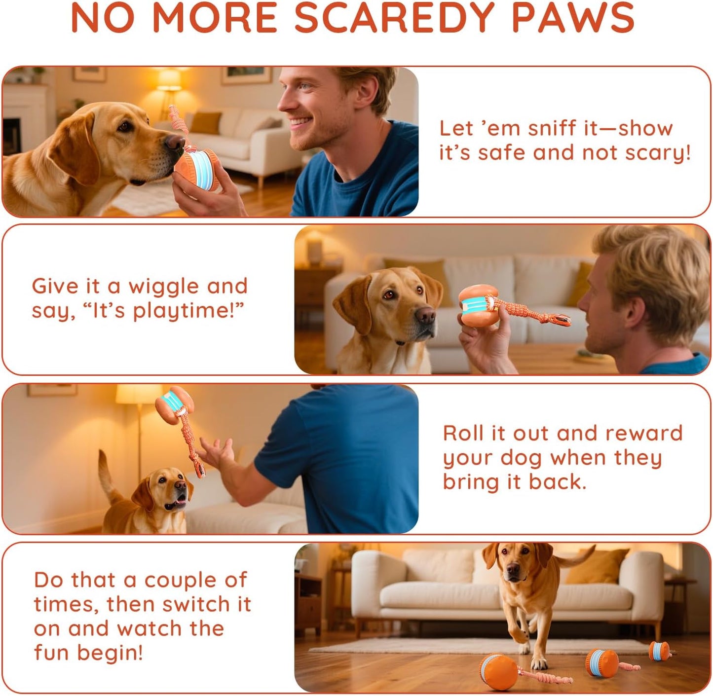 Chase & Play Interactive Dog Ball - Engaging Smart Motion Toy for Dogs, Puppies & Cats