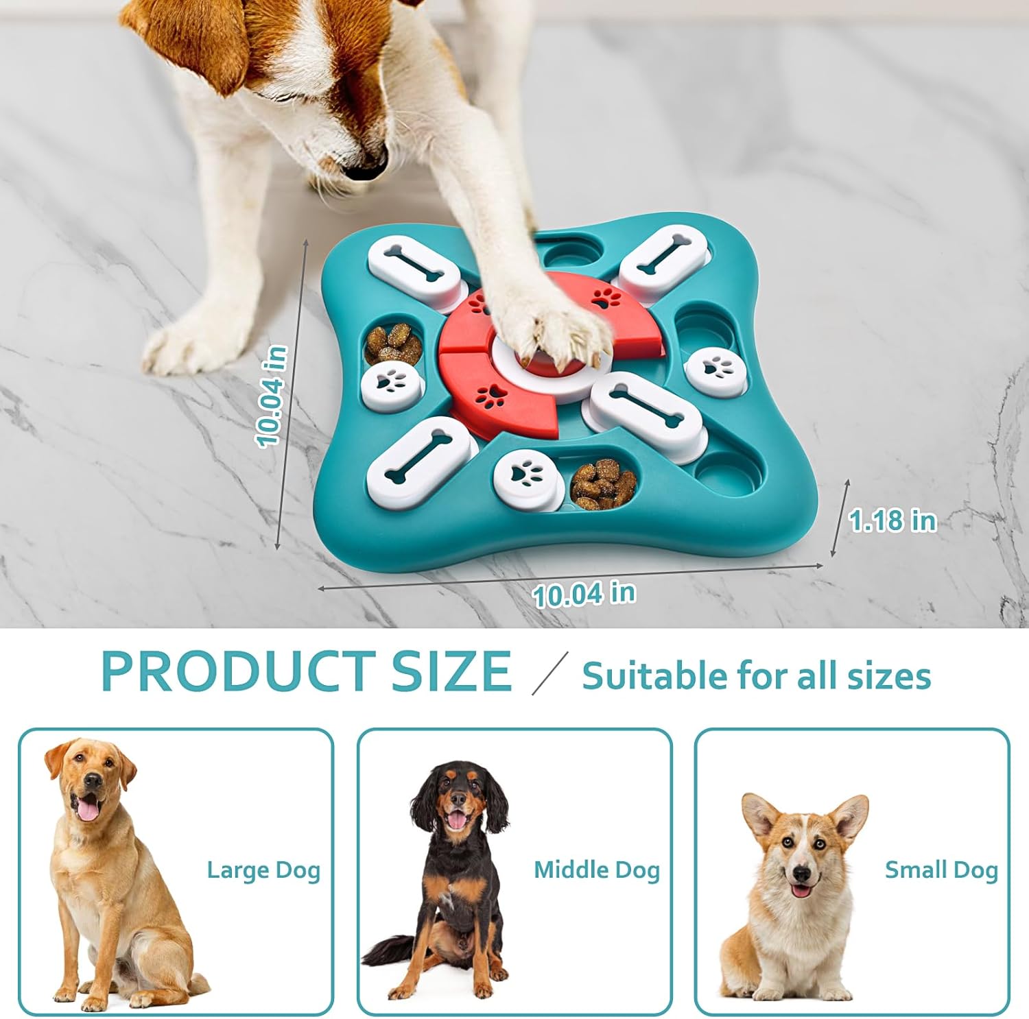 Engage Your Pup with the SmartyPaws Level2-UFO Interactive Puzzle – A Fun and Stimulating Slow Feeder for Dogs of All Breeds