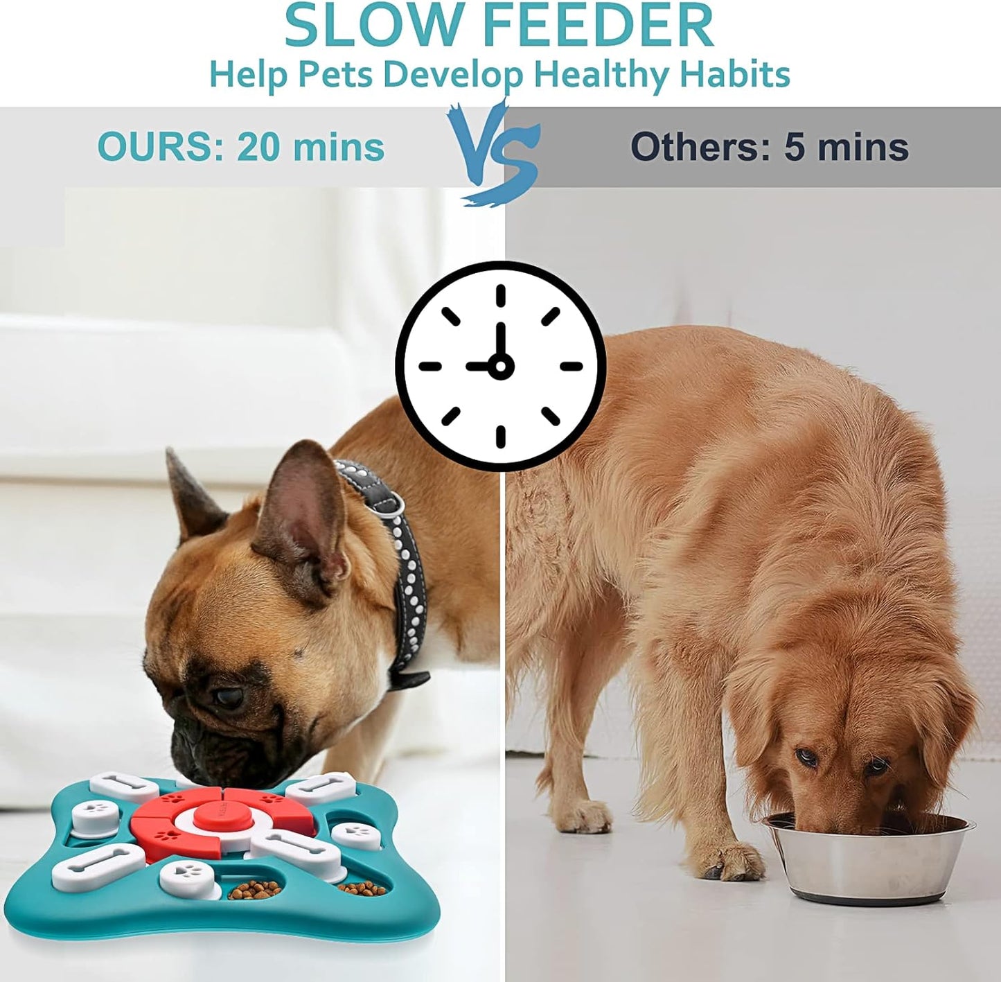 Engage Your Pup with the SmartyPaws Level2-UFO Interactive Puzzle – A Fun and Stimulating Slow Feeder for Dogs of All Breeds