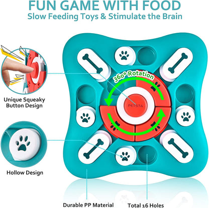 Engage Your Pup with the SmartyPaws Level2-UFO Interactive Puzzle – A Fun and Stimulating Slow Feeder for Dogs of All Breeds