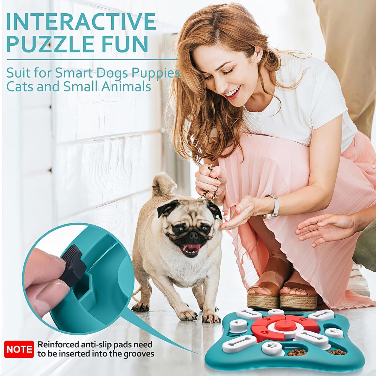 Engage Your Pup with the SmartyPaws Level2-UFO Interactive Puzzle – A Fun and Stimulating Slow Feeder for Dogs of All Breeds