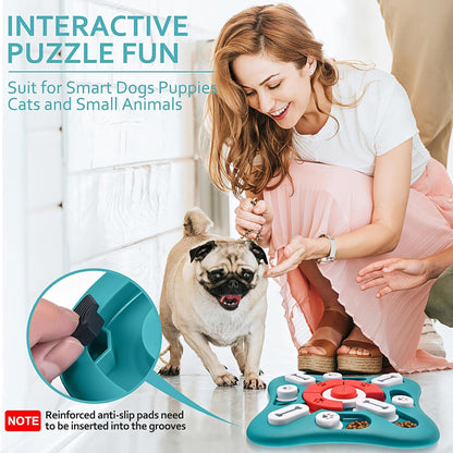 Engage Your Pup with the SmartyPaws Level2-UFO Interactive Puzzle – A Fun and Stimulating Slow Feeder for Dogs of All Breeds