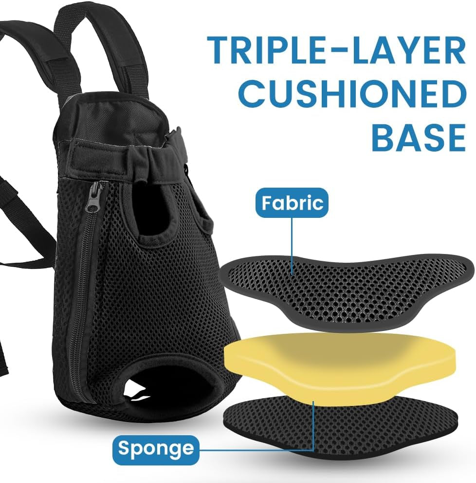 Ultimate Comfort Adjustable Dog Carrier Backpack - Your Perfect Companion for Outdoor Adventures with Your Furry Friend