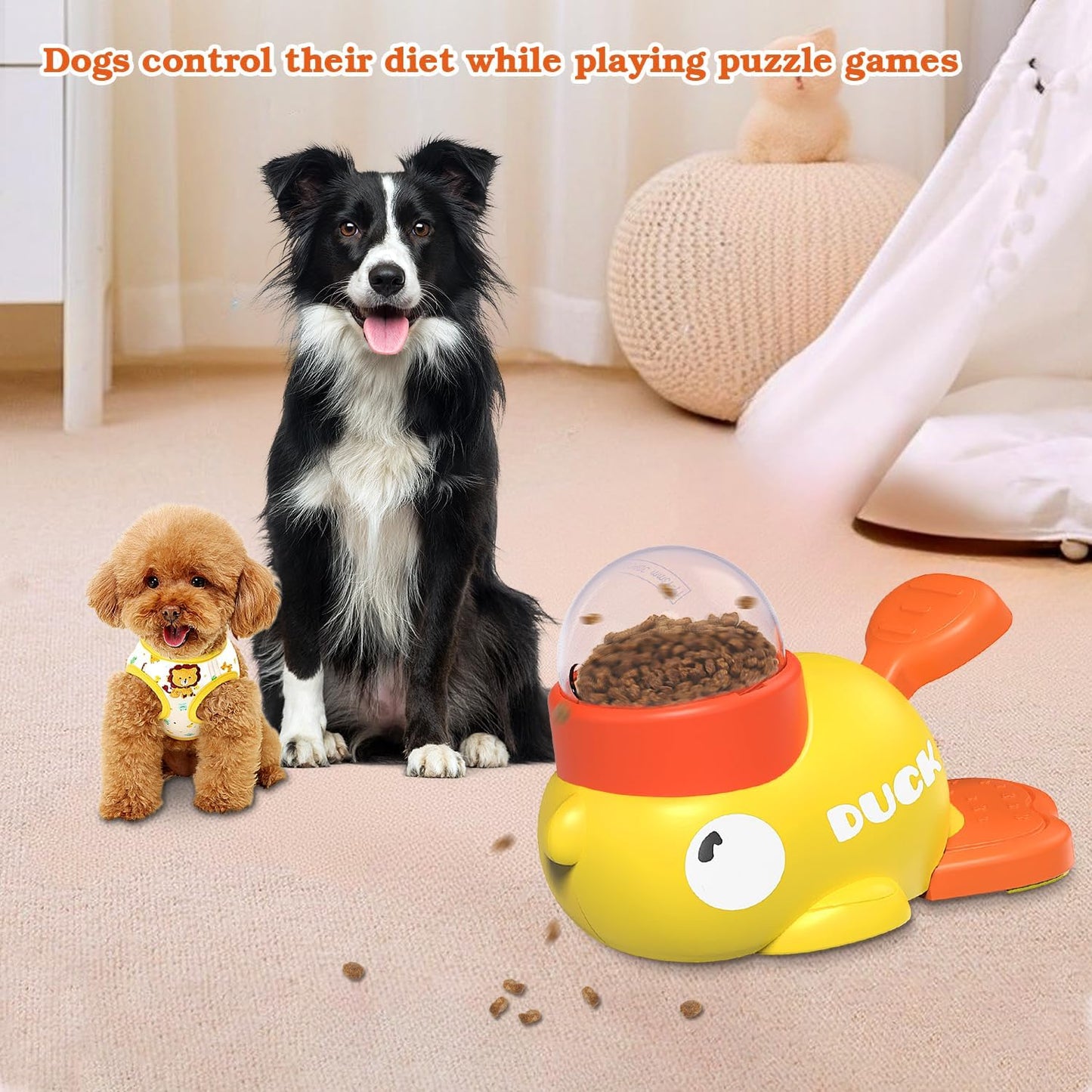 Engaging Duck-Shaped Dog Puzzle Treat Dispenser for Fun and Healthy Feeding