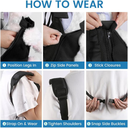 Ultimate Comfort Adjustable Dog Carrier Backpack - Your Perfect Companion for Outdoor Adventures with Your Furry Friend