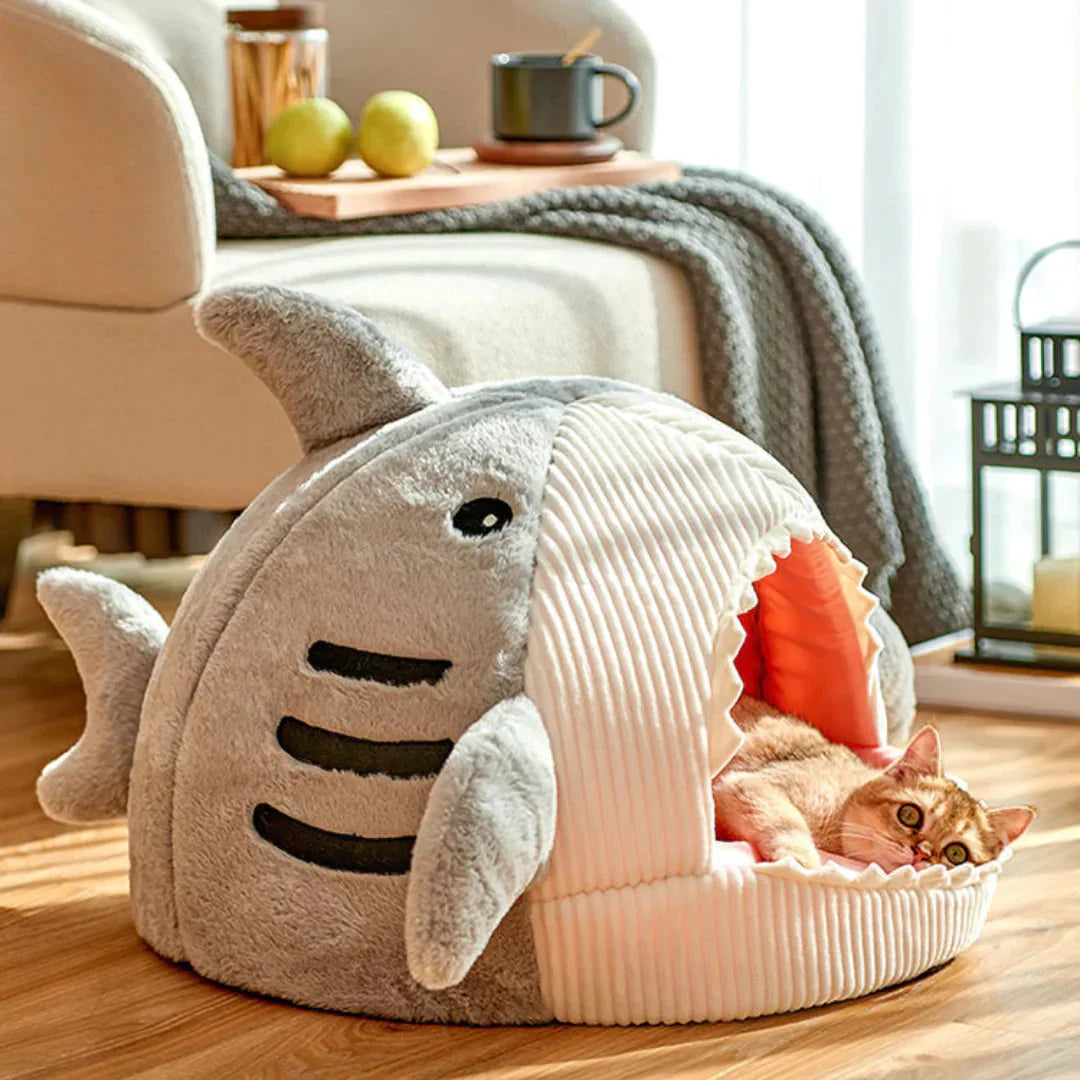Luxury Plush Shark Pet Bed – The Ultimate Cozy Retreat for Your Furry Friend